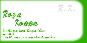 roza koppa business card