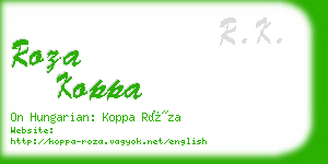 roza koppa business card